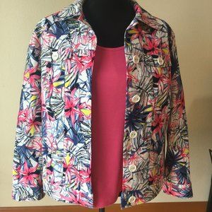 Denim Floral Jacket